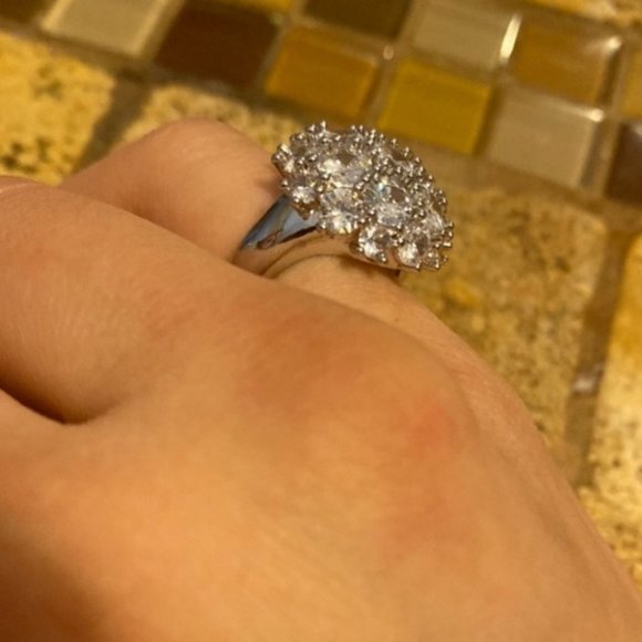 925 silver stamped CZ simulated 3ct stones - Picture 6 of 7